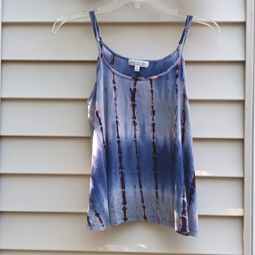 ACTIVE USA Girl's Tie-dye Tank,size M-12